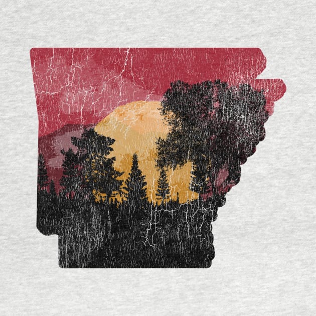 Arkansas Sunset (distressed) by rt-shirts